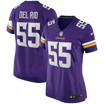 womens nike jack del rio purple minnesota vikings game reti